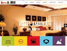 Tablet Screenshot of hotelambikapalampur.com
